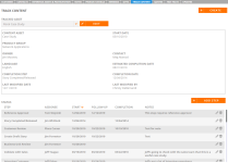 Track Content page